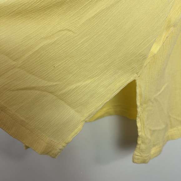 C D Daniels Womans Top Size 2X Yellow‎ Sequin Beaded Flowy Lightweight NWT - Picture 6 of 8